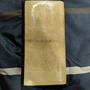 YKK salmon skin long wallet